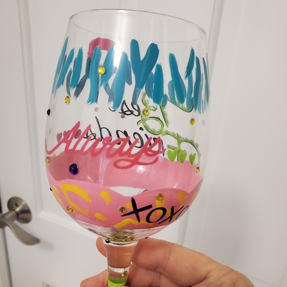 NIB Lolita Love My Wine "Best Friends Always" Wine Glass, Birthday, All Occasion - Picture 10 of 13